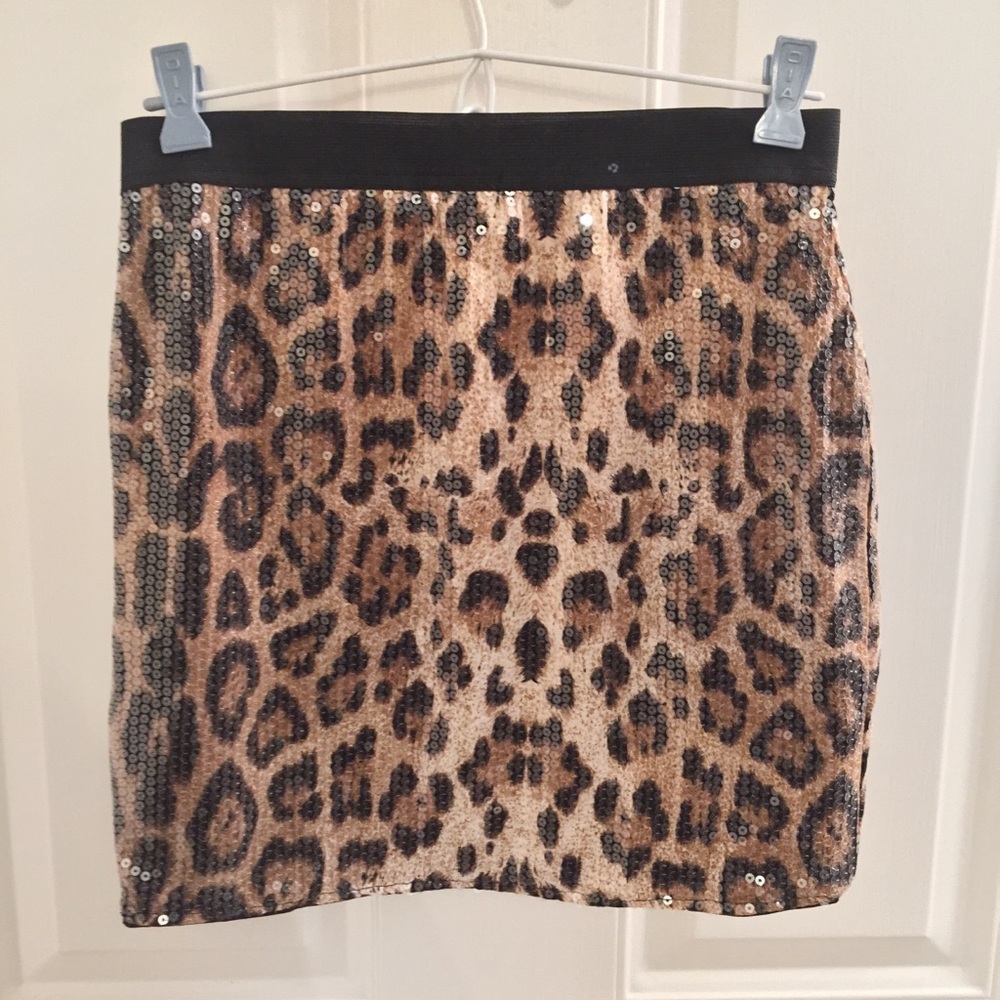 🐆 CHEETAH & SEQUINS Mini Skirt 🐾